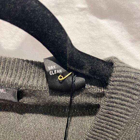 NWT Richard Waithe Sweater Jumper Cashmere Mens V Neck Olive Sz L - Picture 5 of 5